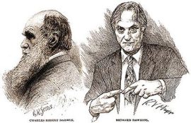 Darwin, grumpy, and Dawkins...knitting?